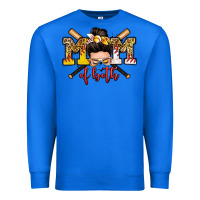 True Royal mom of both baseball and softball messy bun Premium Sweatshirt - Zillion Design Studio