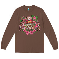 Chestnut pink floral baby goat rainbow Long Sleeve Tee - BarkalooDesign