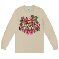 Mushroom pink floral baby goat rainbow Long Sleeve Tee - BarkalooDesign