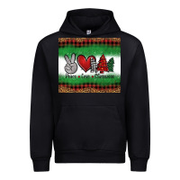 Black Peace Love Christmas Trees Urban Hoodie - Jasminsmagicworld
