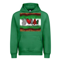 Emerald Peace Love Christmas Trees Urban Hoodie - Jasminsmagicworld