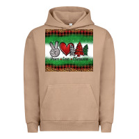Pigment Burro Peace Love Christmas Trees Urban Hoodie - Jasminsmagicworld