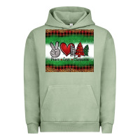 Pigment Oil Green Peace Love Christmas Trees Urban Hoodie - Jasminsmagicworld