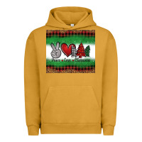 Pigment Peanut Butter Peace Love Christmas Trees Urban Hoodie - Jasminsmagicworld