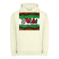 Pigment Pistachio Peace Love Christmas Trees Urban Hoodie - Jasminsmagicworld