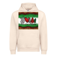 Sandshell Peace Love Christmas Trees Urban Hoodie - Jasminsmagicworld