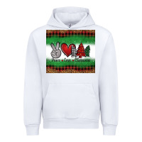White Peace Love Christmas Trees Urban Hoodie - Jasminsmagicworld