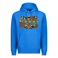 True Royal autism awareness leopard cowhide background Premium Hoodie - Artiststas