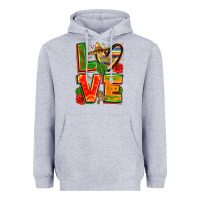 Heather Grey love mexico Heavyweight Hoodie - Zillion Design Studio