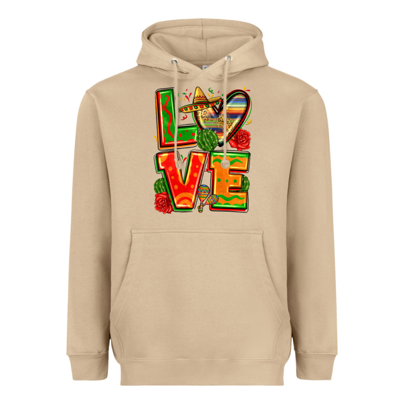 Love Mexico Heavyweight Hoodie by Zillion Design Studio | Teevron