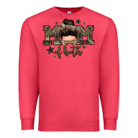 Cardinal mom of both boys messy bun Premium Sweatshirt - Zillion Design Studio