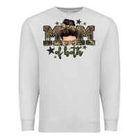 Dove Grey mom of both boys messy bun Premium Sweatshirt - Zillion Design Studio