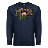 Navy mom of both boys messy bun Premium Sweatshirt - Zillion Design Studio