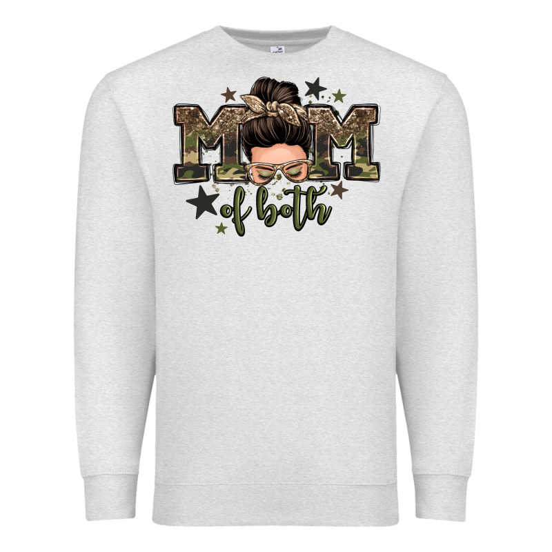 Mom Of Both Boys Messy Bun Premium Sweatshirt by Zillion Design Studio | Teevron