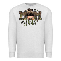 Oatmeal Heather mom of both boys messy bun Premium Sweatshirt - Zillion Design Studio