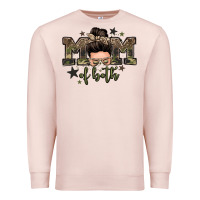 Pale Pink mom of both boys messy bun Premium Sweatshirt - Zillion Design Studio