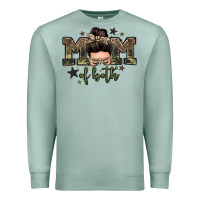 Seafoam mom of both boys messy bun Premium Sweatshirt - Zillion Design Studio