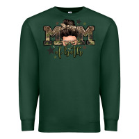 Sports Green mom of both boys messy bun Premium Sweatshirt - Zillion Design Studio