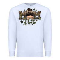 White mom of both boys messy bun Premium Sweatshirt - Zillion Design Studio