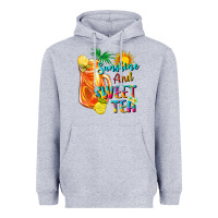 Heather Grey sunshine and sweet tea Heavyweight Hoodie - texasbilliewilder