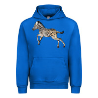 Cobalt Baby Zebra Urban Hoodie - LillyAllenDesigns