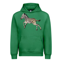 Emerald Baby Zebra Urban Hoodie - LillyAllenDesigns