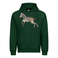 Forest Green Baby Zebra Urban Hoodie - LillyAllenDesigns