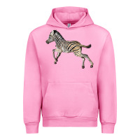 Fuchsia Pink Baby Zebra Urban Hoodie - LillyAllenDesigns