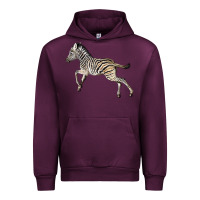 Mauve Wine Baby Zebra Urban Hoodie - LillyAllenDesigns