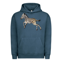 Pigment Midnight Navy Baby Zebra Urban Hoodie - LillyAllenDesigns