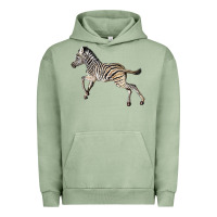 Pigment Oil Green Baby Zebra Urban Hoodie - LillyAllenDesigns