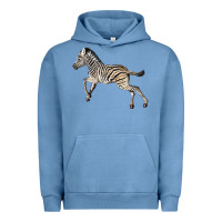 Pigment Pebble Blue Baby Zebra Urban Hoodie - LillyAllenDesigns
