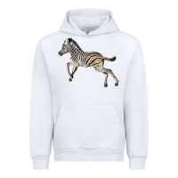 White Baby Zebra Urban Hoodie - LillyAllenDesigns
