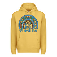Antique Gold in april we wear blue autism awareness leopard rainbow Premium Hoodie - Artiststas