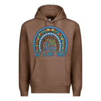 Chestnut in april we wear blue autism awareness leopard rainbow Premium Hoodie - Artiststas