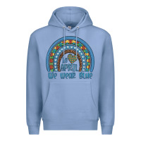 Colony Blue in april we wear blue autism awareness leopard rainbow Premium Hoodie - Artiststas