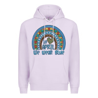 Lilac in april we wear blue autism awareness leopard rainbow Premium Hoodie - Artiststas