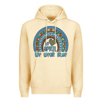 Pina Colada in april we wear blue autism awareness leopard rainbow Premium Hoodie - Artiststas