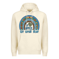 Sandshell in april we wear blue autism awareness leopard rainbow Premium Hoodie - Artiststas