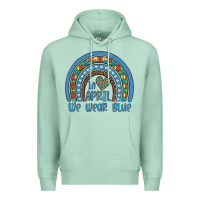 Seafoam in april we wear blue autism awareness leopard rainbow Premium Hoodie - Artiststas