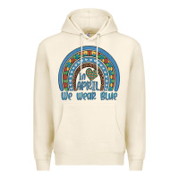 Tofu in april we wear blue autism awareness leopard rainbow Premium Hoodie - Artiststas