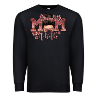 Black mom of both messy bun Premium Sweatshirt - Zillion Design Studio