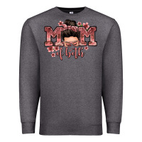 Charcoal Heather mom of both messy bun Premium Sweatshirt - Zillion Design Studio