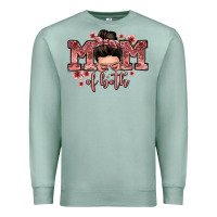 Seafoam mom of both messy bun Premium Sweatshirt - Zillion Design Studio