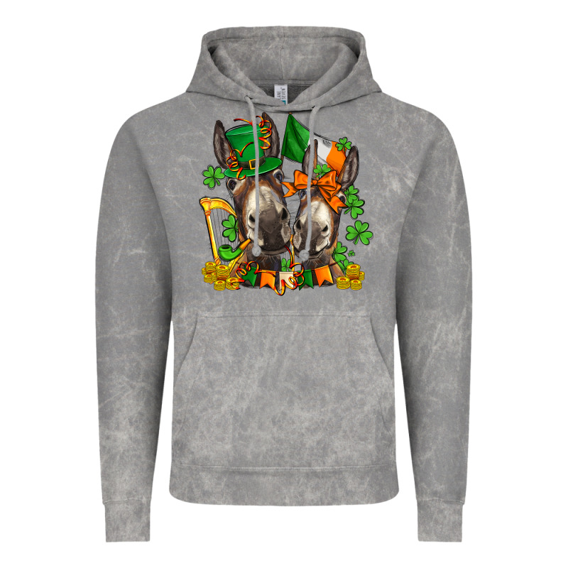 St Patricks Donkeys With  Shamrocks Vintage Hoodie by AdoDesignShop | Teevron