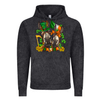 Vintage Black st patricks donkeys with  shamrocks Vintage Hoodie - AdoDesignShop