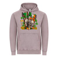 Vintage Zinc st patricks donkeys with  shamrocks Vintage Hoodie - AdoDesignShop