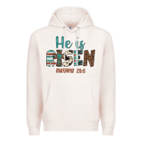 Pale Pink he is risen Premium Hoodie - Artiststas
