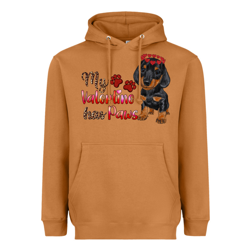 My Valentine Has Paws Heavyweight Hoodie by RanaPortraitStore | Teevron