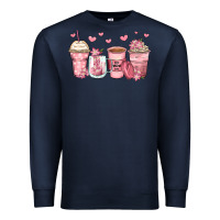 Navy mother's day floral coffee cups Premium Sweatshirt - Zillion Design Studio